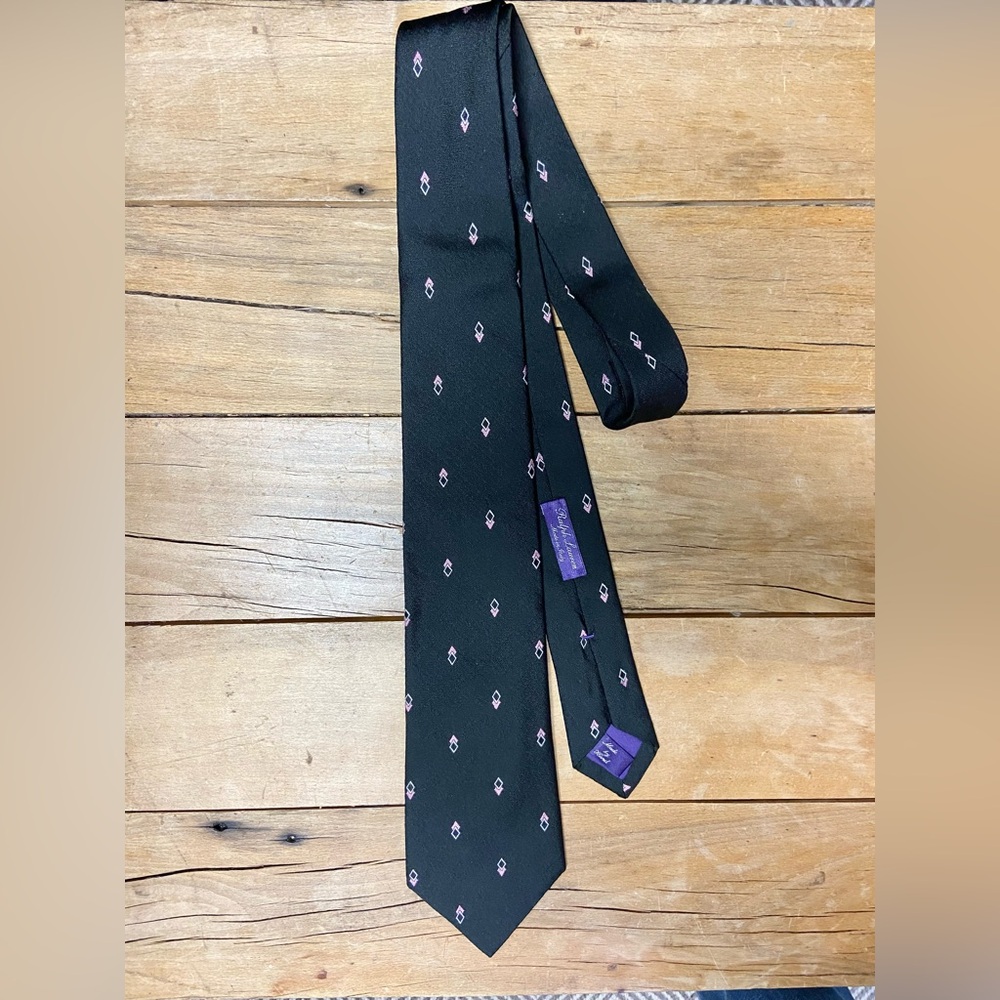 Ralph Lauren Purple Label Black Silk Tie